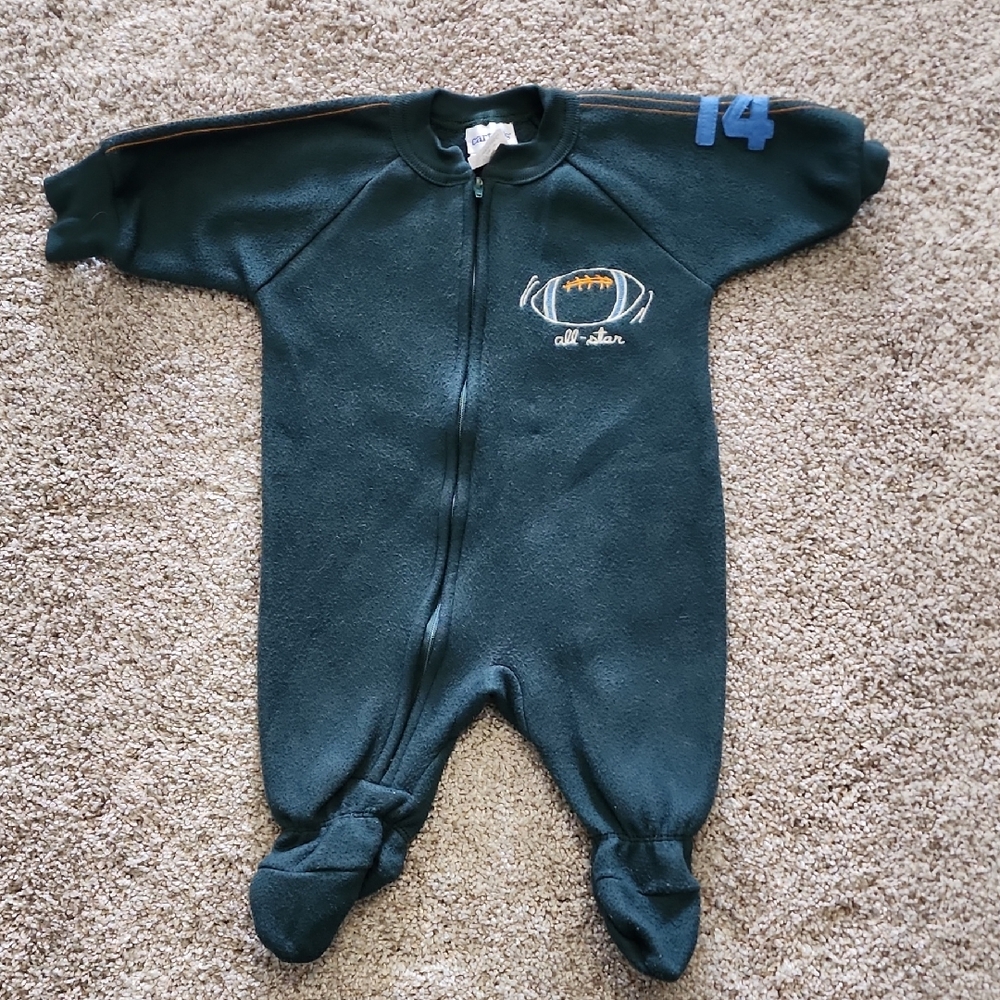 0-6months All-Star Kids One Piece in Dark Green
